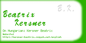 beatrix kersner business card